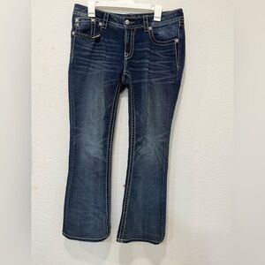 Miss Me Signature Rise Bootcut Jeans Dark Wash Size 32 Inseam 34